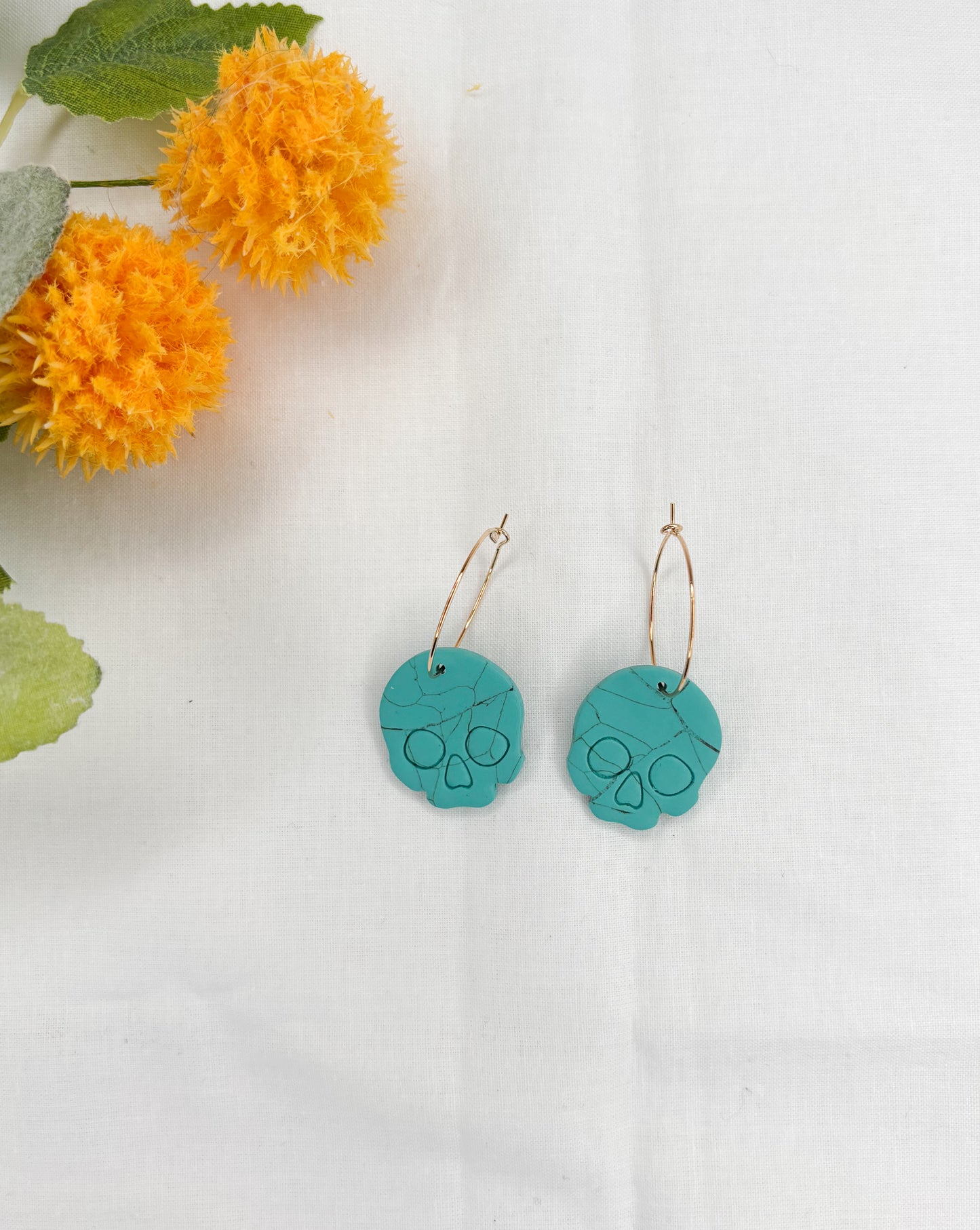 Faux turquoise skulls