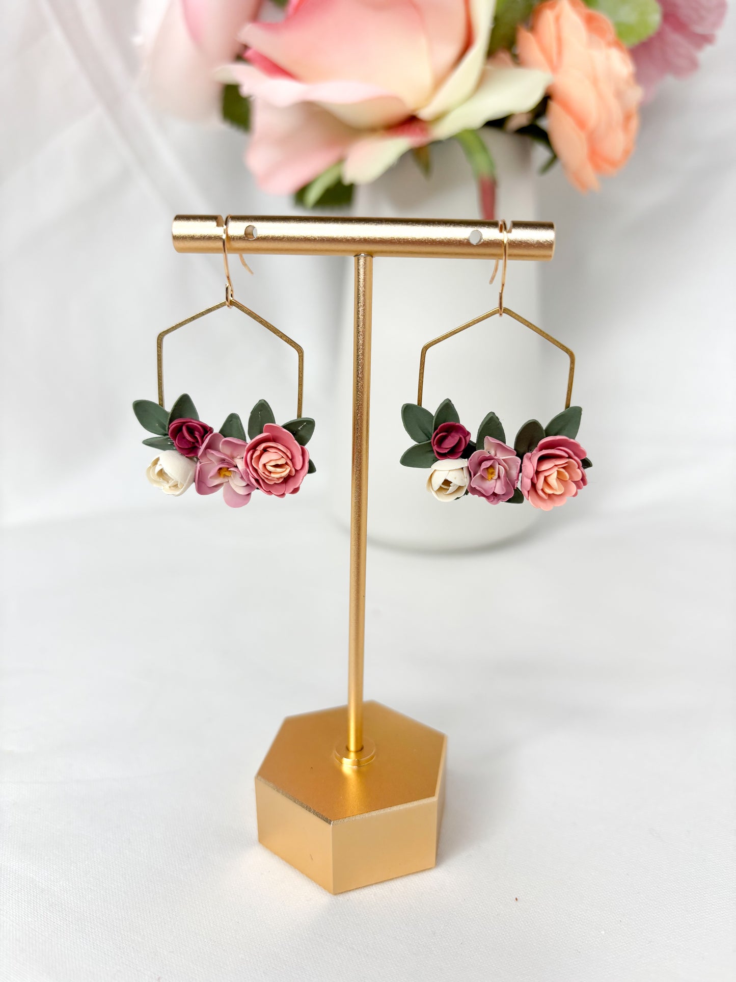 Blush Floral Earrings