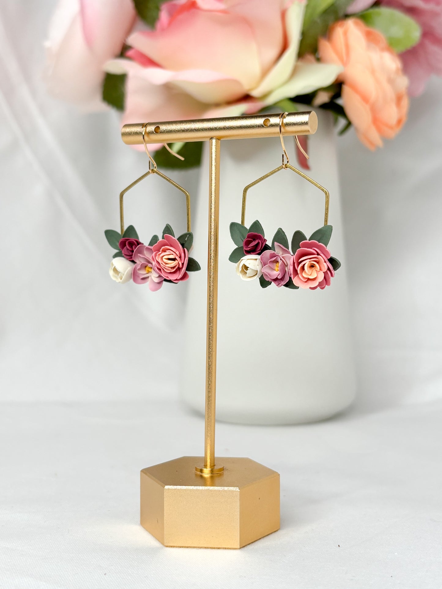 Blush Floral Earrings