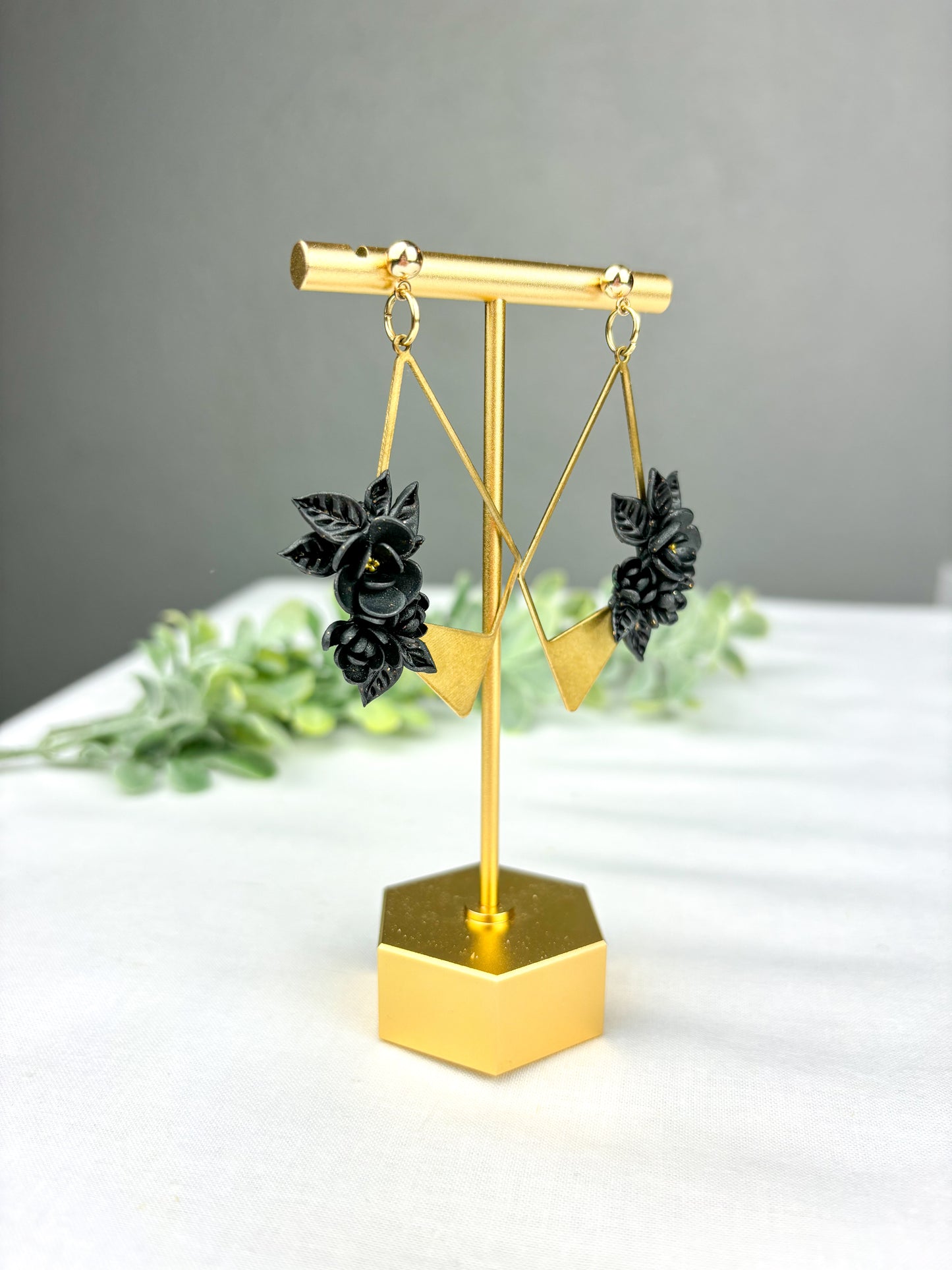 Geometric Black Floral
