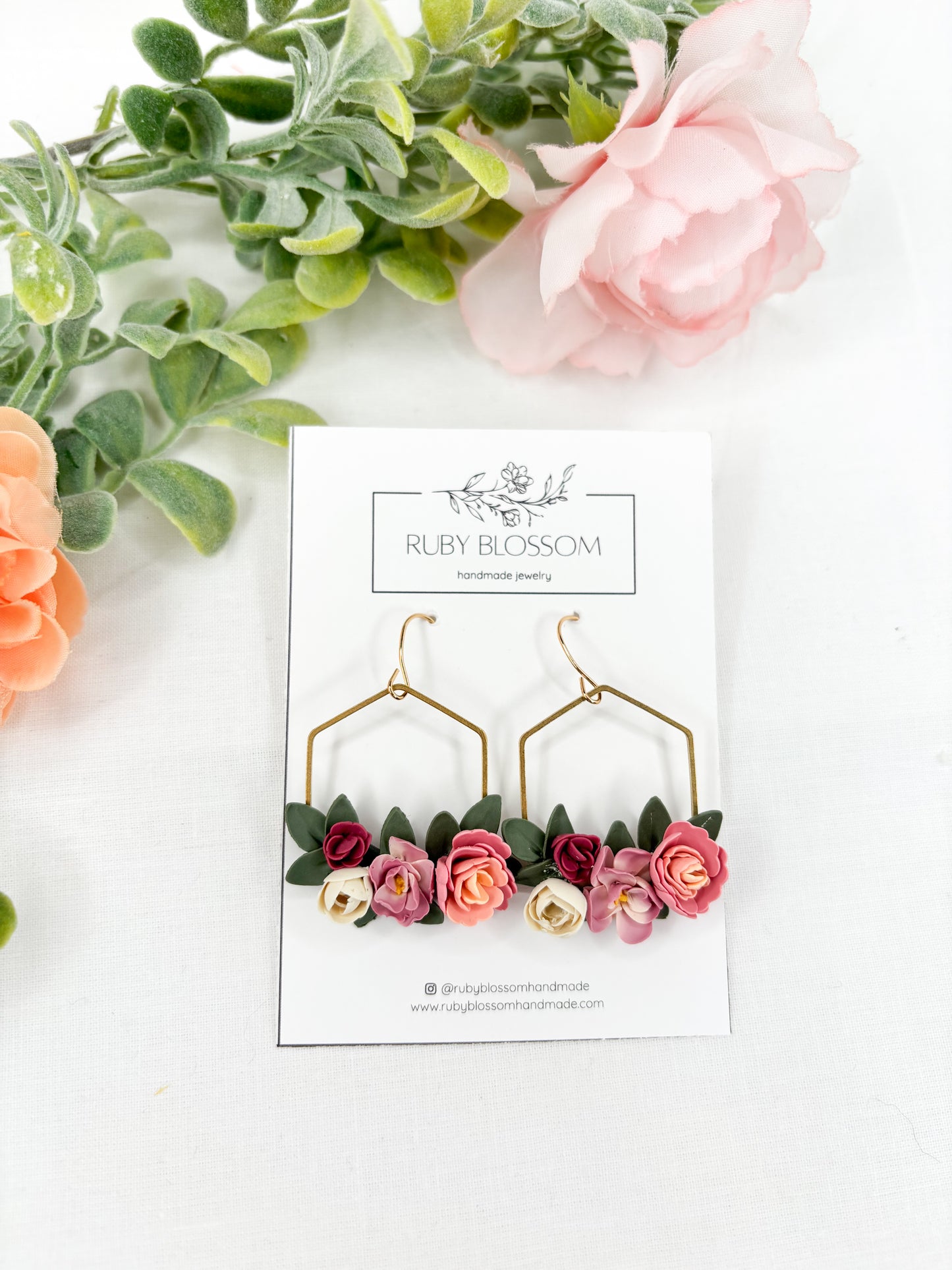 Blush Floral Earrings
