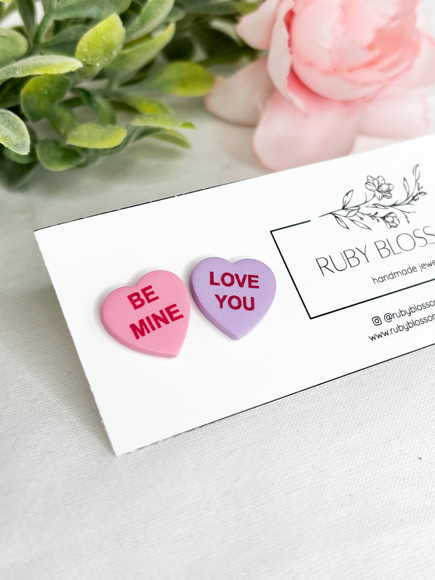 Conversation Heart Studs