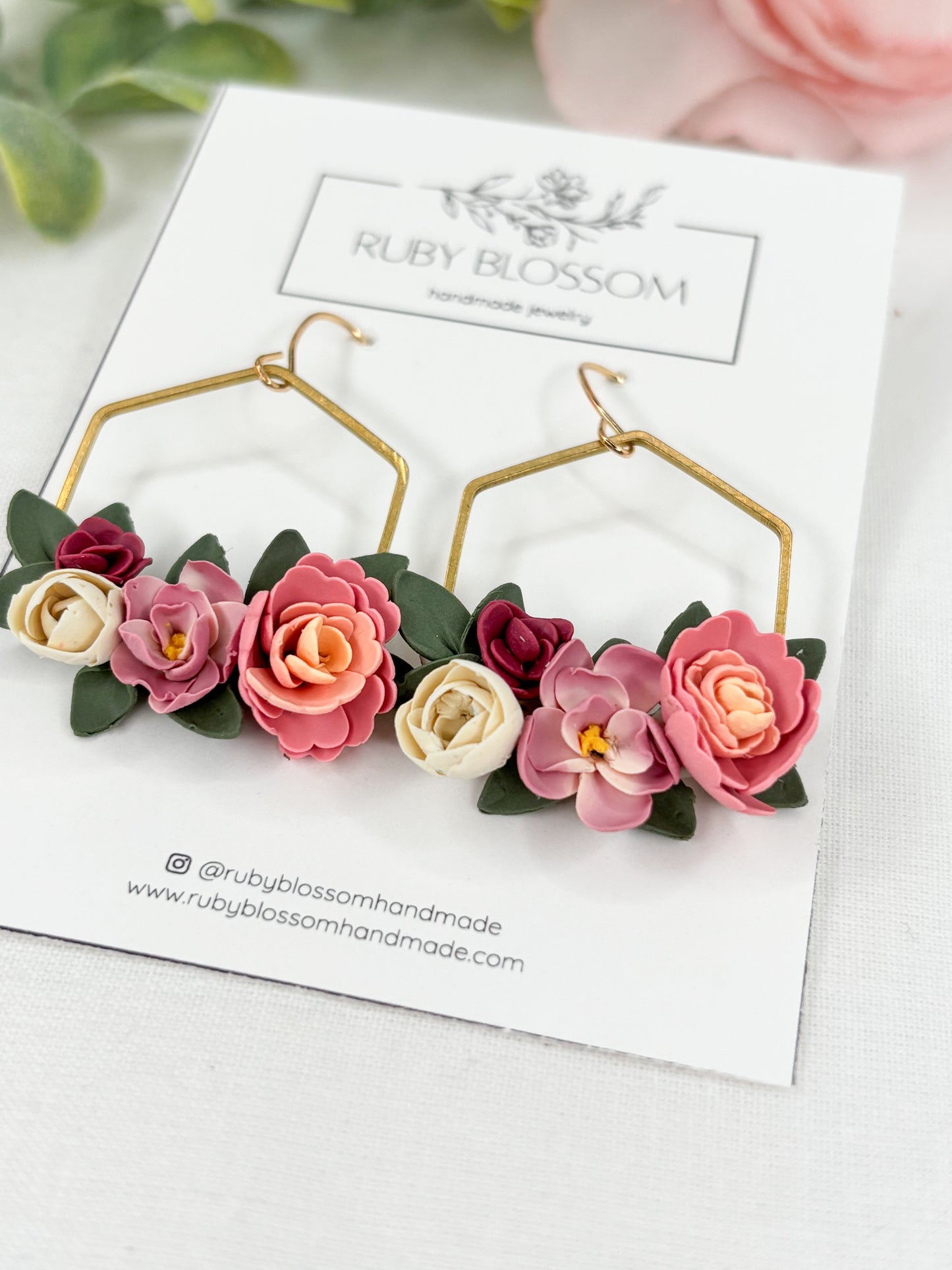 Blush Floral Earrings