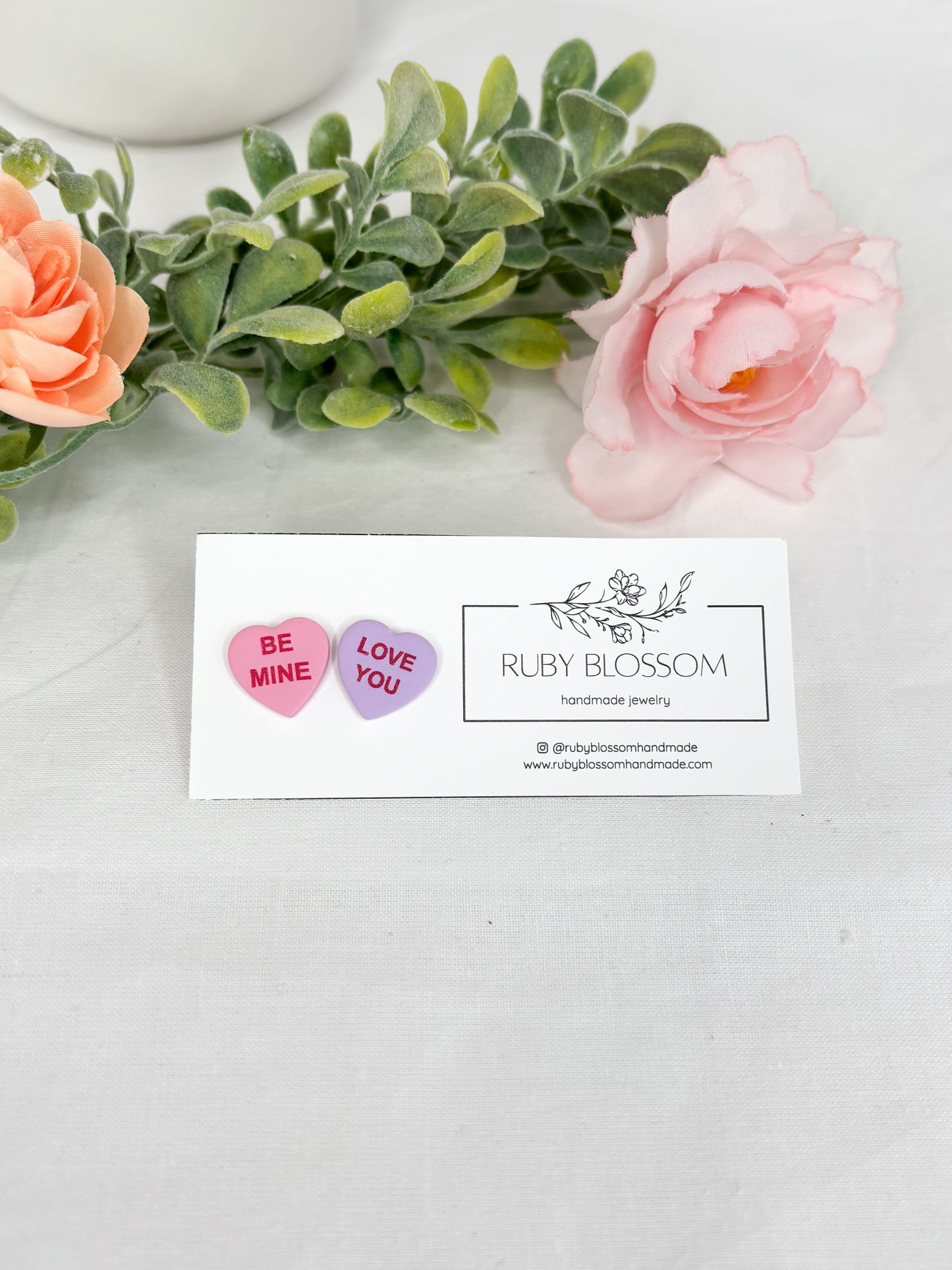Conversation Heart Studs