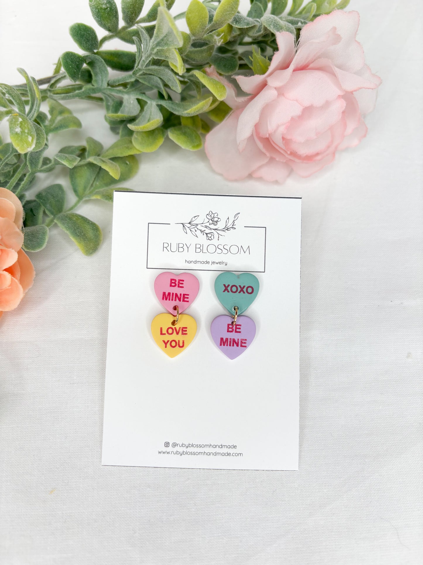 Small Conversation Heart Dangles