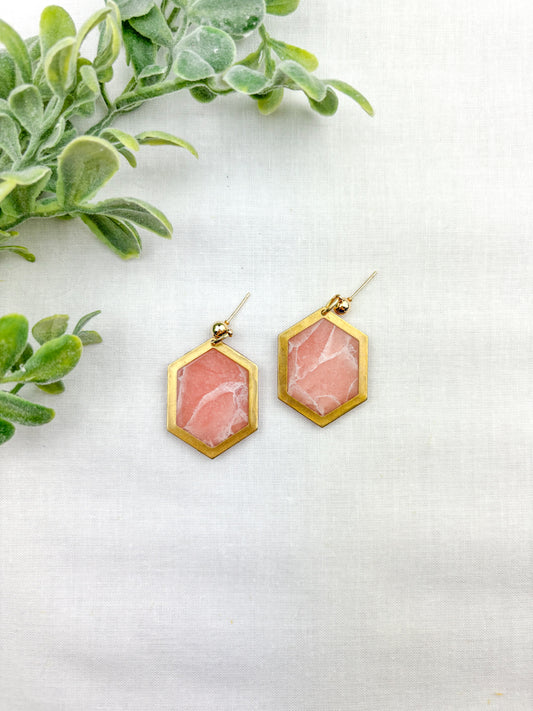 Rose quartz hexagon