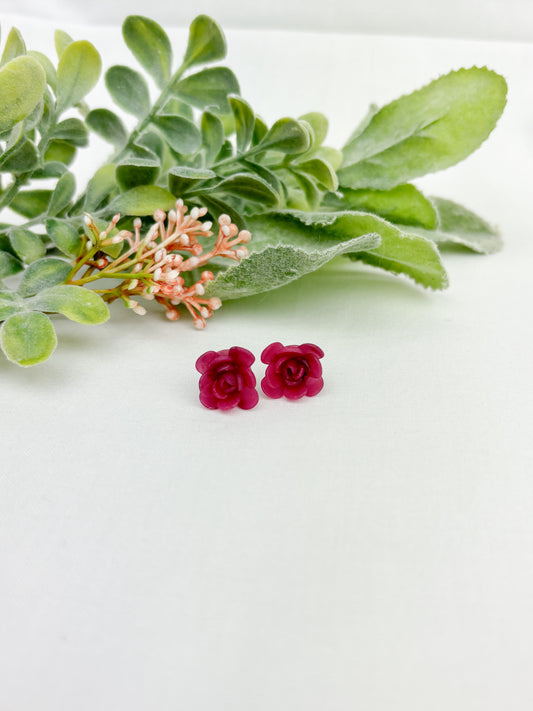 Floral Ruby studs